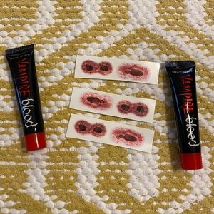 Halloween vampire blood and tattoos